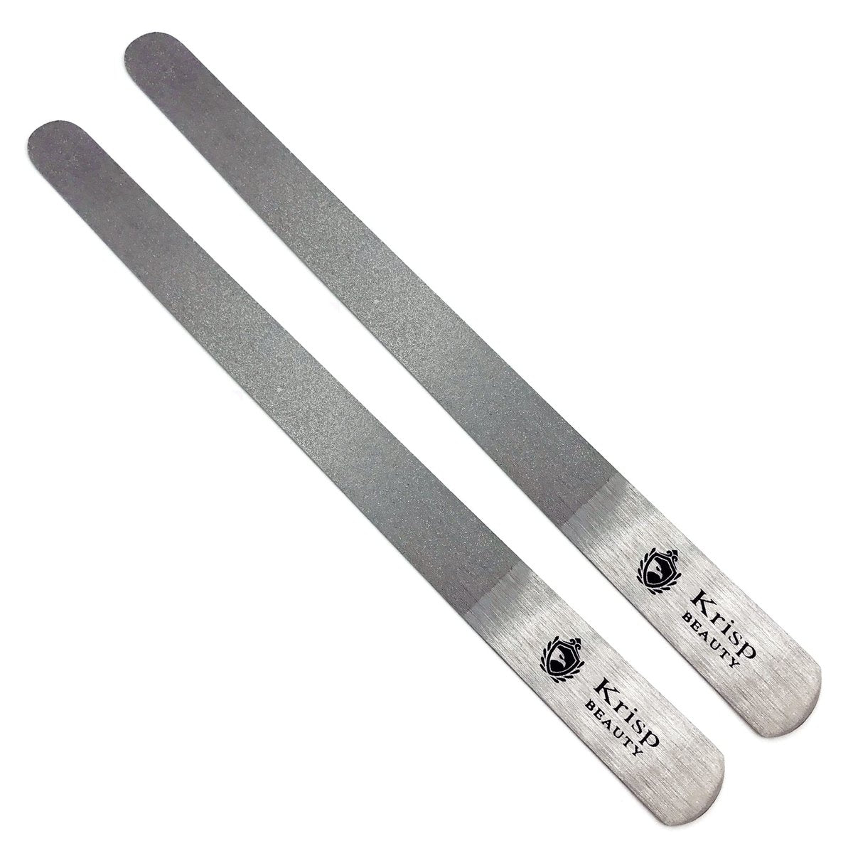 Stainless Steel Diamond Deb Nail File for Manicure Pedicure - Double Sided Metal Nail Files for Natural and Acrylic Nails - 7 Inch, Pack of 2 by Krisp Beauty - görsel 1