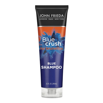 John Frieda Blue Crush Conditioner for Brunette Hair - Toning Conditioner with Blue Pigments to Reduce Orange Tones, Nourishes Color-Treated & Natural Brunette Hair, 8.3 oz