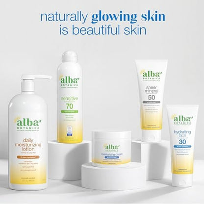 Alba Botanica Fragrance-Free Sheer Mineral Face Sunscreen Lotion, Broad Spectrum SPF 50, Water Resistant & Biodegradable, 2 fl. oz.