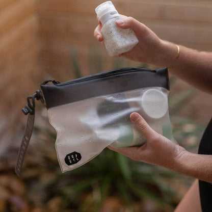 Gravel The Pouch | TSA Approved Clear Travel Toiletry Bag - Quart Size for Men & Women