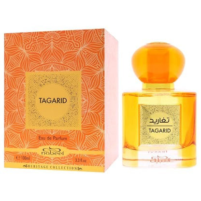 Nabeel Heritage Collection Tagarid Eau de Parfum for Unisex - Arabian Perfume with Saffron, Orange, Vanilla, Sandalwood, Coconut - Travel Size 3.3 oz