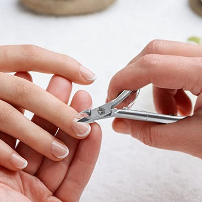 Professional Cuticle Nippers - Stainless Steel Cuticle Trimmer & Pusher by Krisp Beauty Avelisse