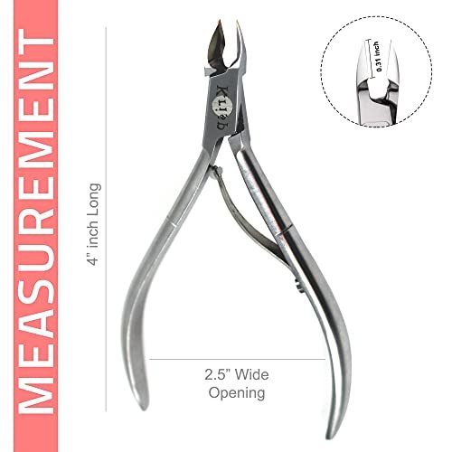 Professional Cuticle Nippers - Stainless Steel Cuticle Trimmer & Pusher by Krisp Beauty Avelisse