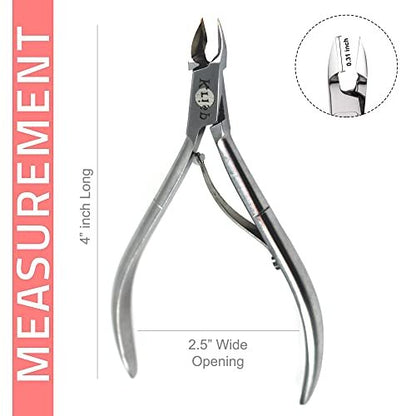 Professional Cuticle Nippers - Stainless Steel Cuticle Trimmer & Pusher by Krisp Beauty Avelisse
