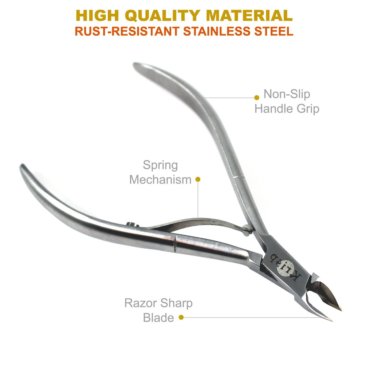 Professional Cuticle Nippers - Stainless Steel Cuticle Trimmer & Pusher by Krisp Beauty Avelisse
