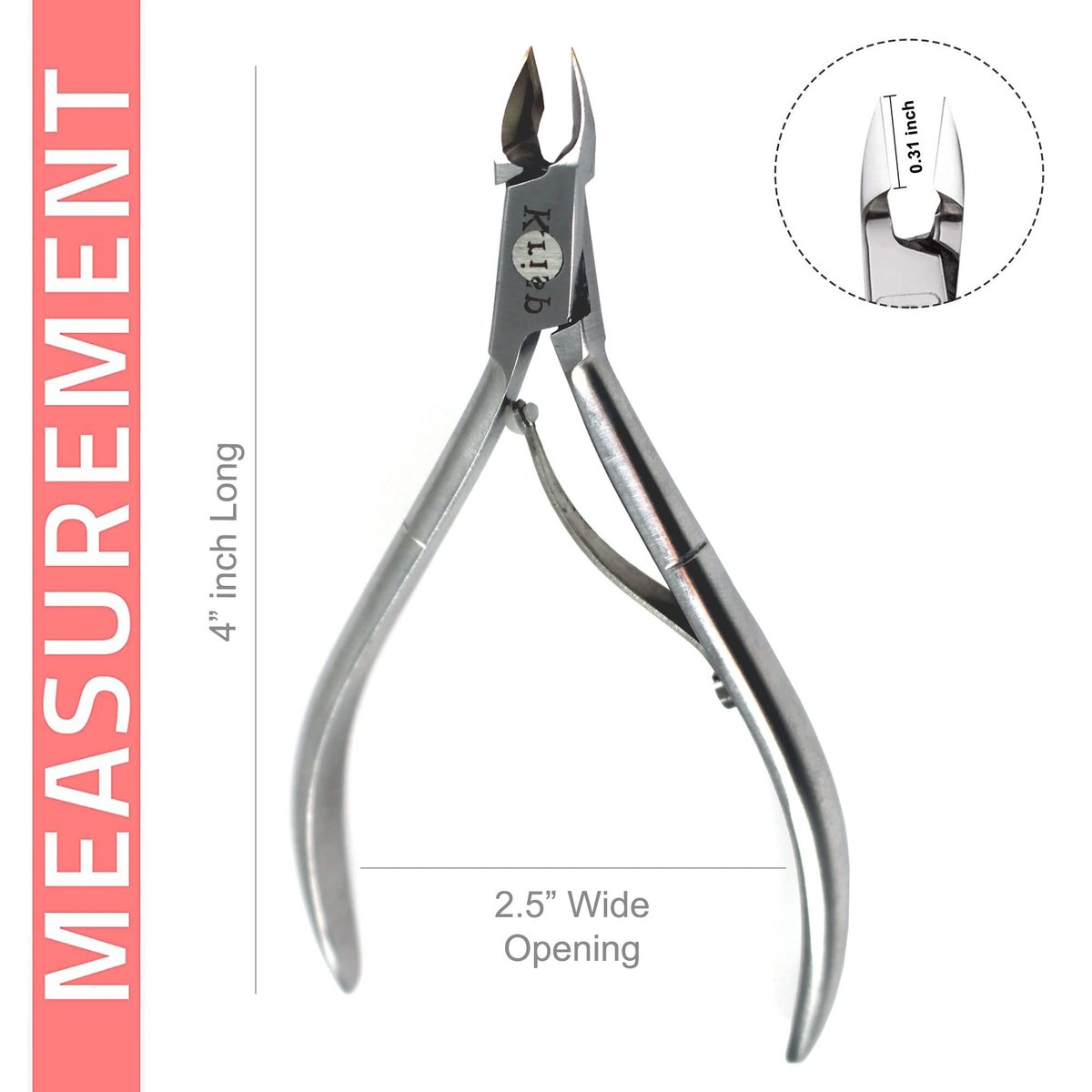 Professional Cuticle Nippers - Stainless Steel Cuticle Trimmer & Pusher by Krisp Beauty Avelisse