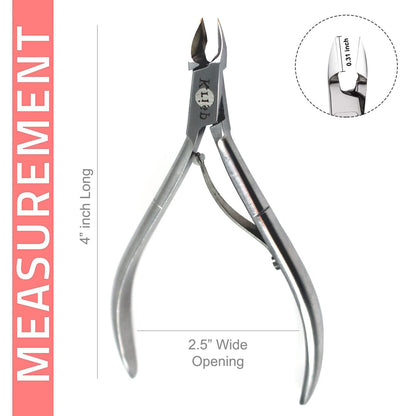 Professional Cuticle Nippers - Stainless Steel Cuticle Trimmer & Pusher by Krisp Beauty Avelisse