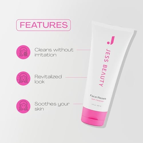 JESS BEAUTY Face Reset Soft Face Cleanser with Squalane & Hyaluronic Acid – 5 fl. oz Gentle Hydrating Cleanser Avelisse