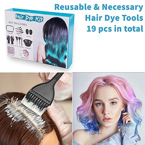 Xarchy 19-Piece Professional Hair Bleach Kit – Hair Coloring Tools with Dye Brush, Mixing Bowl, Clips, Applicator & Earmuffs for At-Home Highlighting - görsel 15