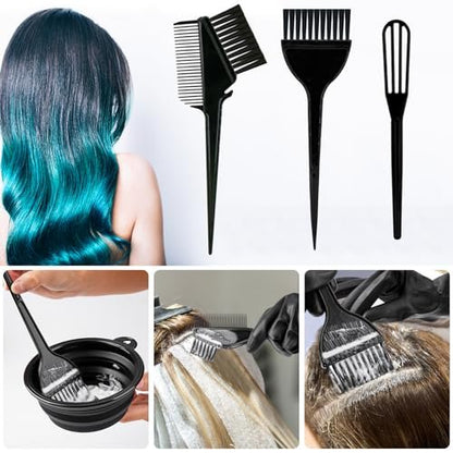 Xarchy 19-Piece Professional Hair Bleach Kit – Hair Coloring Tools with Dye Brush, Mixing Bowl, Clips, Applicator & Earmuffs for At-Home Highlighting