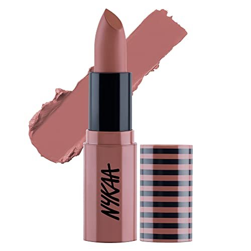Nykaa Cosmetics So Creme Creamy Matte Lipstick - Long-Lasting Lip Color for Women - Weightless Lipstick with Velvety Texture - Wakeup Makeup - 0.14 oz - görsel 2