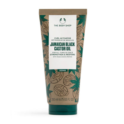 The Body Shop Jamaican Black Castor Oil Curl Activator - Strengthen & Restore for Curls & Coils - Vegan - 6.75 Fl Oz