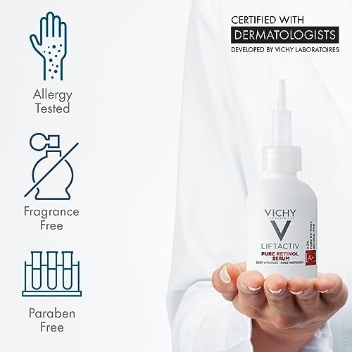 Vichy LiftActiv Pure Retinol Serum – Anti-Aging Face Serum with 0.2% Retinol and Peptides for Wrinkles, Fine Lines, Firming, and Smoothing, 1 Fl. Oz. Avelisse