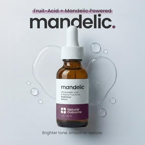 Mandelic Acid Serum 10% | Anti-Aging AHA Facial with Hyaluronic Acid | Targets Fine Lines, Dark Spots, and Wrinkles | Clarifies Acne and Stimulates Natural Collagen Production | 1 Oz Natural Outcome Avelisse