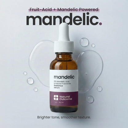 Mandelic Acid Serum 10% | Anti-Aging AHA Facial with Hyaluronic Acid | Targets Fine Lines, Dark Spots, and Wrinkles | Clarifies Acne and Stimulates Natural Collagen Production | 1 Oz Natural Outcome Avelisse