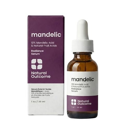 Mandelic Acid Serum 10% | Anti-Aging AHA Facial with Hyaluronic Acid | Targets Fine Lines, Dark Spots, and Wrinkles | Clarifies Acne and Stimulates Natural Collagen Production | 1 Oz Natural Outcome Avelisse