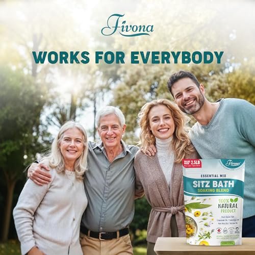 Fivona Sitz Bath Salts for Hemorrhoid Treatment & Postpartum Care – 40oz Epsom Salt Blend with Natural Oils Avelisse
