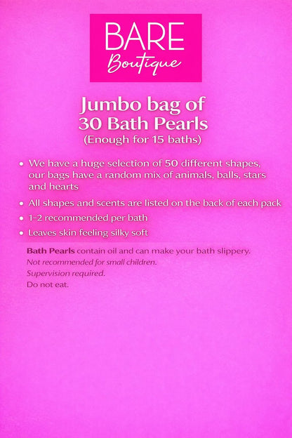 Retro Bath Beads Jumbo Pack of 30 – Assorted Shapes and Scents – Bath Oil Beads for Relaxation – Gift for Mom, Women, Birthday Avelisse