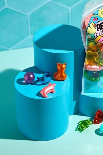 Retro Bath Beads Jumbo Pack of 30 – Assorted Shapes and Scents – Bath Oil Beads for Relaxation – Gift for Mom, Women, Birthday Avelisse