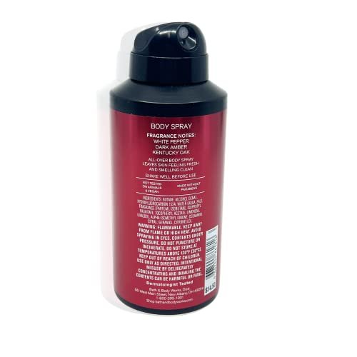 Bath & Body Works Bourbon Body Spray for Men - 3.7 oz (Pack of 3) - Long-Lasting Men's Fragrance Avelisse