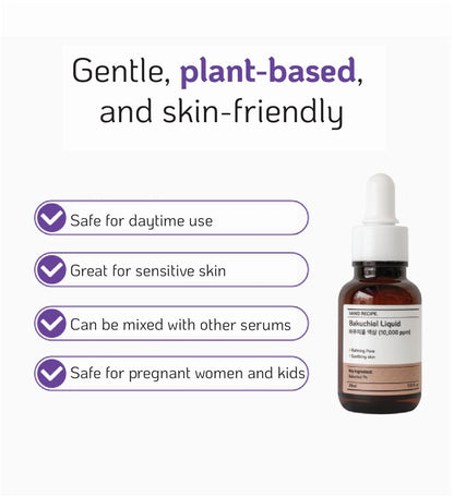 Korean Bakuchiol Concentrate 10000ppm - Retinol Alternative Serum, Vegan, Non-GMO, Cold Pressed, 30ml Avelisse