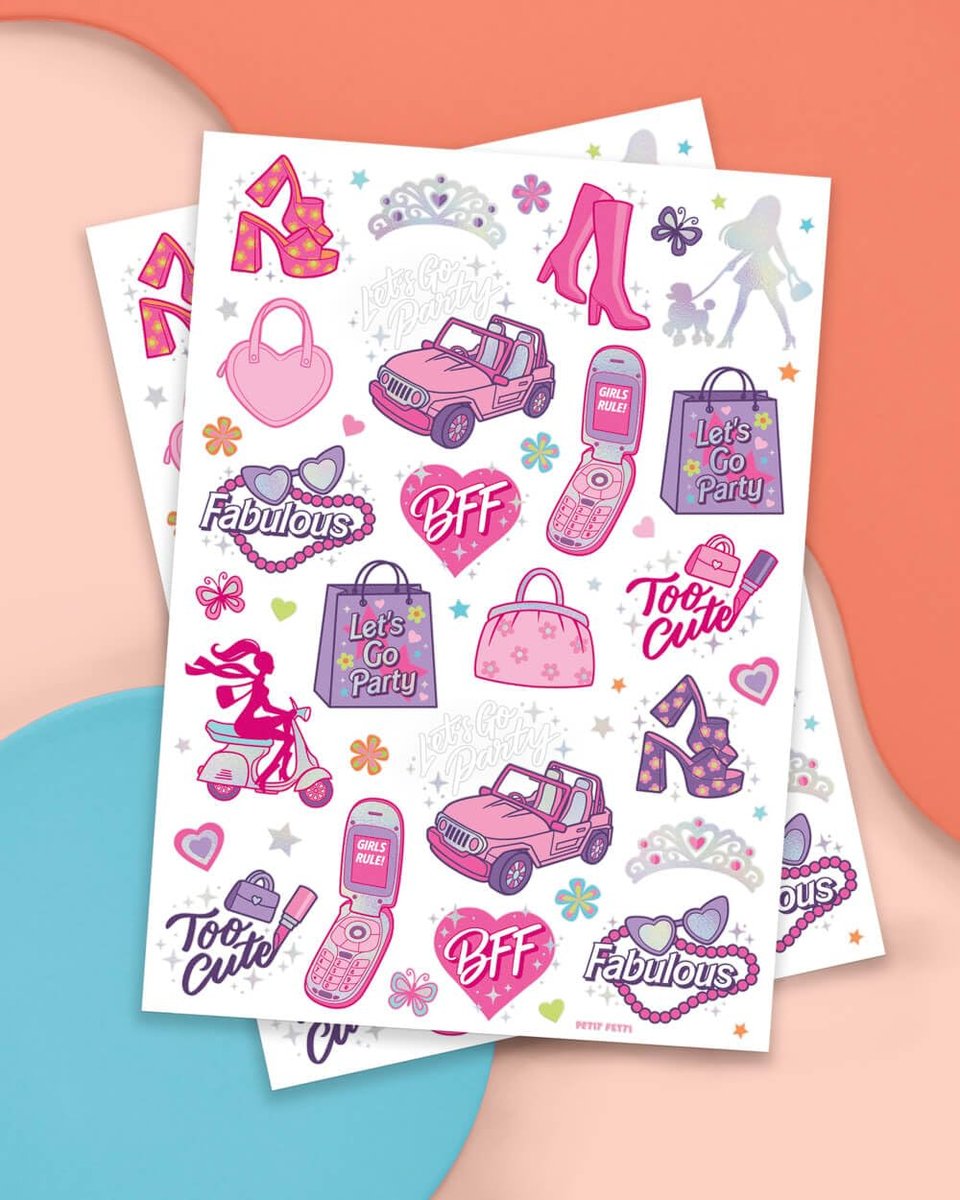 xo, Fetti Pink Party Temporary Tattoos - 42 Styles | Pink Birthday Party Supplies, Party Favors, Cute Decorations, Easter Basket - görsel 4