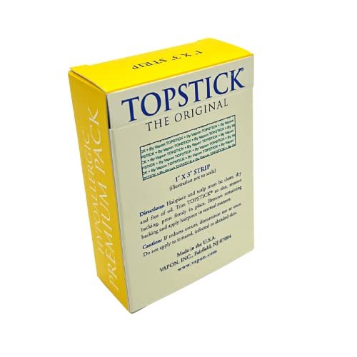 Vapon Topstick 1" x 3" Clear Strips - Hypoallergenic Premium Wig Tape - 120 Count Avelisse
