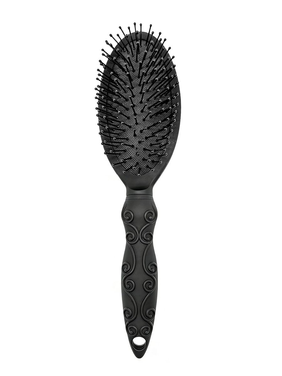 Cushion Hair Brush for Gentle Detangling - Suitable for Men, Women, and Kids, All Hair Types, Wet or Dry Use - Black - görsel 1