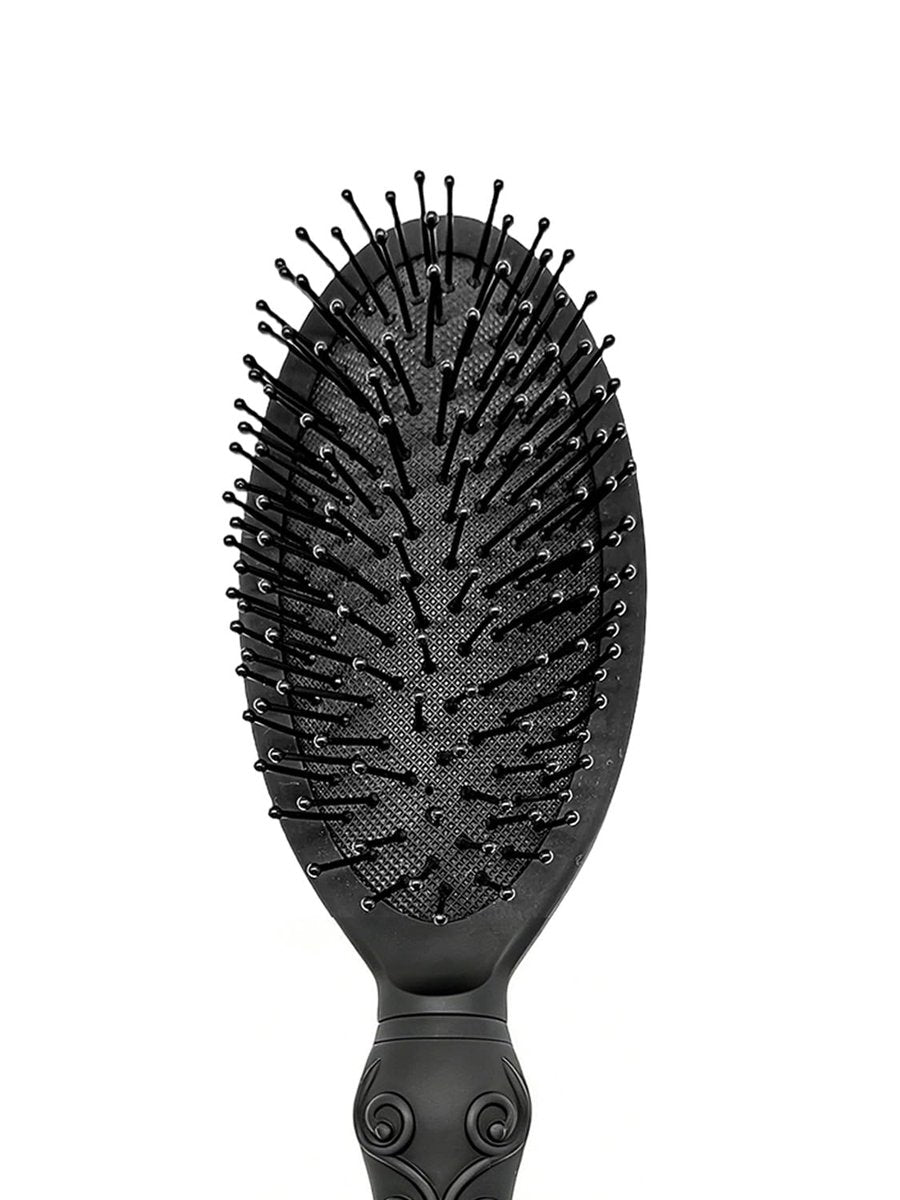 Cushion Hair Brush for Gentle Detangling - Suitable for Men, Women, and Kids, All Hair Types, Wet or Dry Use - Black - görsel 3