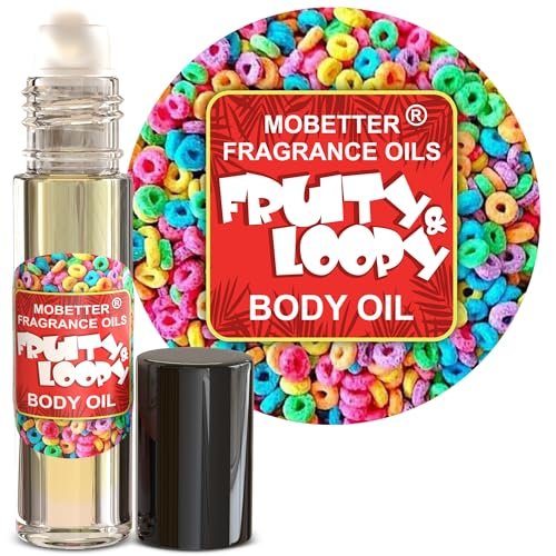 MOBETTER FRAGRANCE OILS Fruity & Loopy Perfume Body Oil - Unisex Eau de Parfum, 0.33 Fl Oz Avelisse