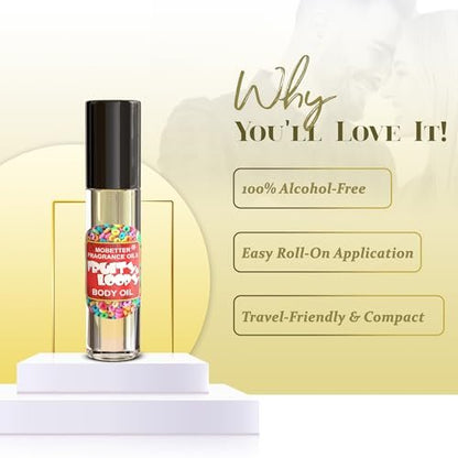 MOBETTER FRAGRANCE OILS Fruity & Loopy Perfume Body Oil - Unisex Eau de Parfum, 0.33 Fl Oz Avelisse