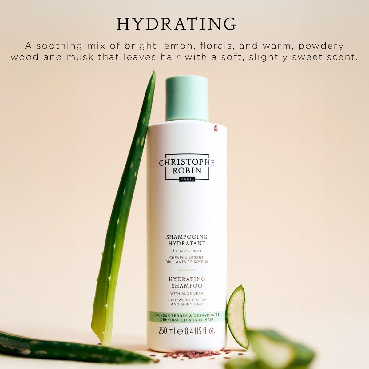Christophe Robin Hydrating Cream Scrub with Aloe Vera - Pre-Wash Hair Treatment for Dry, Dehydrated Scalp - 8.4 fl. oz - görsel 3