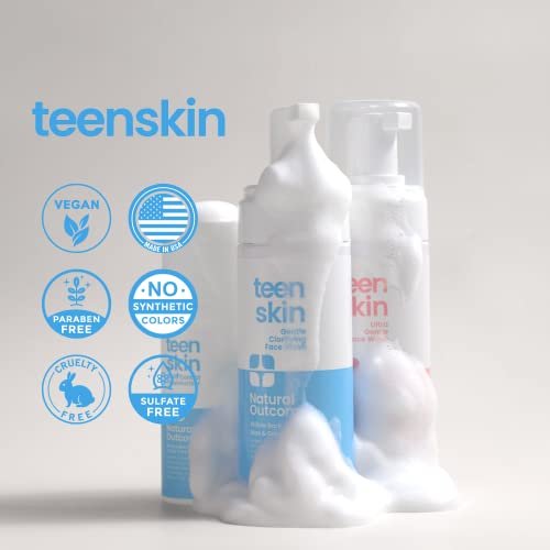 Teen Skin Care Kit 3-Step | Acne Face Wash, Toner & Moisturizer for Teens Preteens & Kids | Natural Outcome Avelisse