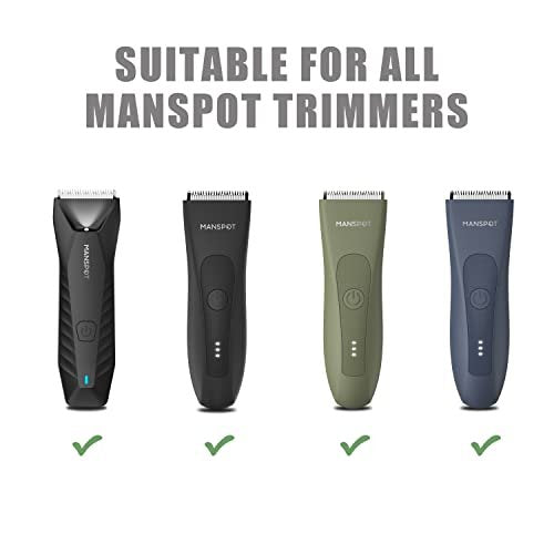 MANSPOT Black Replaceable Blade (2-Pack) for Men's Trimmer - Ceramic Ball Shaver Replacement Head Avelisse