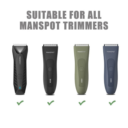 MANSPOT Black Replaceable Blade (2-Pack) for Men's Trimmer - Ceramic Ball Shaver Replacement Head Avelisse