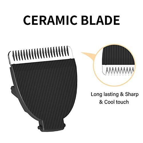 MANSPOT Black Replaceable Blade (2-Pack) for Men's Trimmer - Ceramic Ball Shaver Replacement Head Avelisse