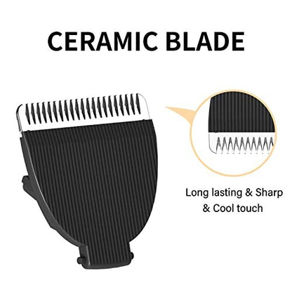 MANSPOT Black Replaceable Blade (2-Pack) for Men's Trimmer - Ceramic Ball Shaver Replacement Head Avelisse