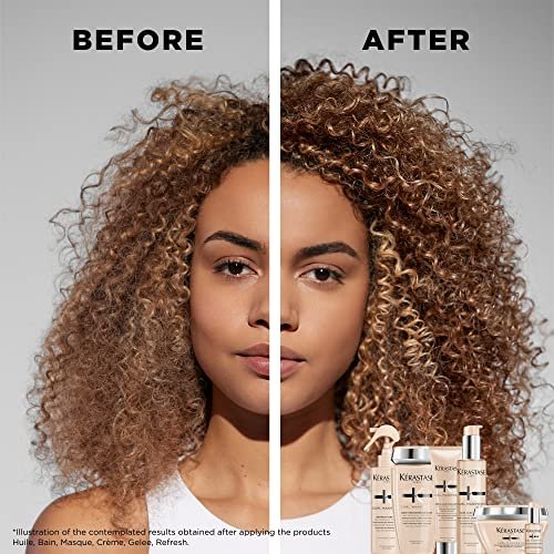 Kerastase Curl Manifesto Crème de Jour Fondamentale Hair Cream - Leave In Treatment & Heat Protectant, Controls Frizz & Enhances Curls, 5.07 Fl Oz Avelisse