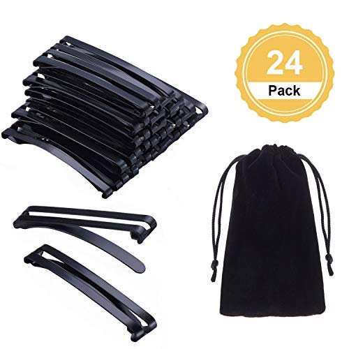 Pack of 24 Metal Hair Barrettes Clips – No-Slip Grip Stay Tight Barrettes for Girls and Women, Black - görsel 13