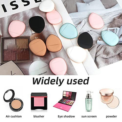 bAnpinSH Finger Puff 12-Pack: Mini Makeup Sponges for Foundation, Concealer & Eyeshadow (5 Colors)