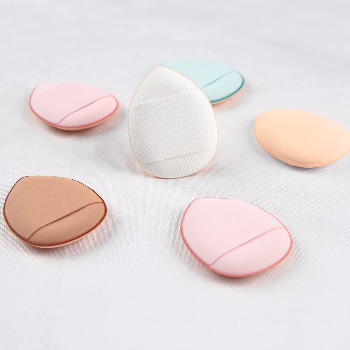 bAnpinSH Finger Puff 12-Pack: Mini Makeup Sponges for Foundation, Concealer & Eyeshadow (5 Colors) - görsel 11