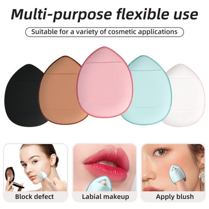 bAnpinSH Finger Puff 12-Pack: Mini Makeup Sponges for Foundation, Concealer & Eyeshadow (5 Colors)