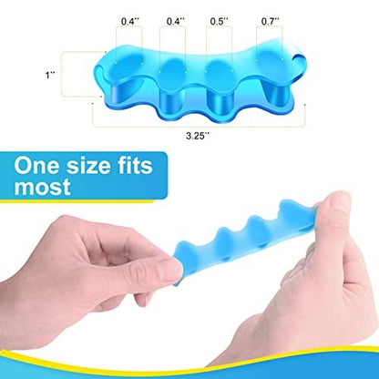 Juzure 8 PCS Professional Silicone Toe Separators for Bunions & Toe Straightening - Correct, Stretch & Realign Toes Naturally