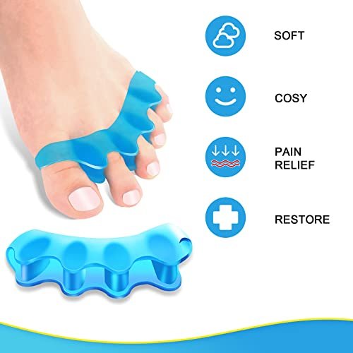 Juzure 8 PCS Professional Silicone Toe Separators for Bunions & Toe Straightening - Correct, Stretch & Realign Toes Naturally - görsel 6