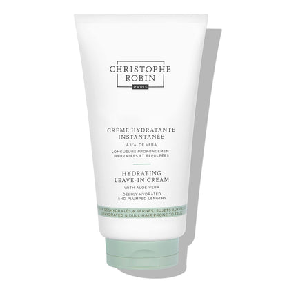 Christophe Robin Hydrating Leave-In Cream with Aloe Vera – Nourishing, Softening, Heat Protection for Dry Hair (5 fl. oz)