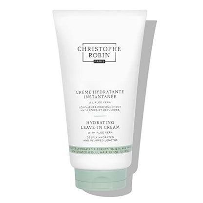 Christophe Robin Hydrating Leave-In Cream with Aloe Vera – Nourishing, Softening, Heat Protection for Dry Hair (5 fl. oz)