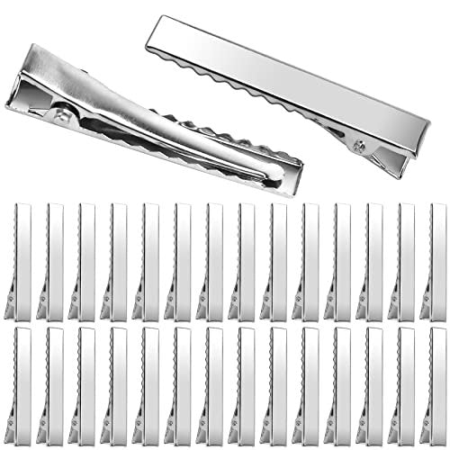210 PCS Silver Alligator Hair Clips - 1.8 & 2.2 Inch Single Prong Metal Clips for Hair Bows, Crafts, and DIY Accessories | Aisuly - görsel 2