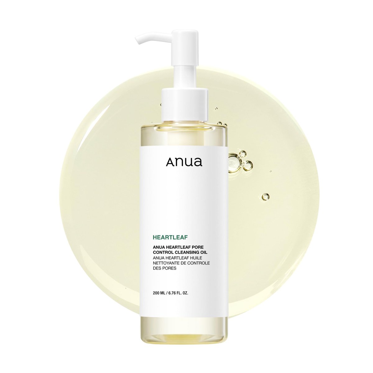 Anua Heartleaf Pore Control Cleansing Oil – Gentle Makeup Remover & Pore Cleanser for All Skin Types, Korean Skincare (6.76 fl oz) Avelisse