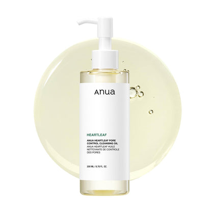 Anua Heartleaf Pore Control Cleansing Oil – Gentle Makeup Remover & Pore Cleanser for All Skin Types, Korean Skincare (6.76 fl oz) Avelisse
