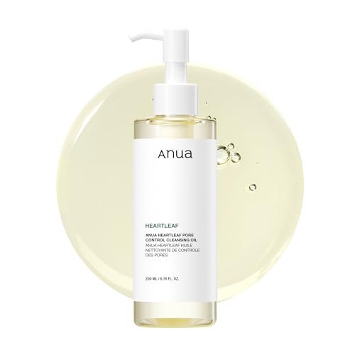 Anua Heartleaf Pore Control Cleansing Oil – Gentle Makeup Remover & Pore Cleanser for All Skin Types, Korean Skincare (6.76 fl oz) Avelisse
